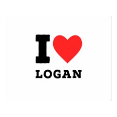 I Love Logan Premium Plush Fleece Blanket (large) by ilovewhateva