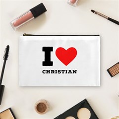 I Love Christian Cosmetic Bag (medium) by ilovewhateva