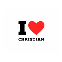 I Love Christian Premium Plush Fleece Blanket (extra Small) by ilovewhateva