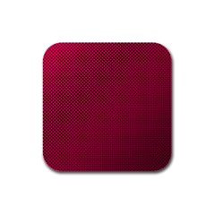 Red Rubber Square Coaster (4 Pack) by nateshop