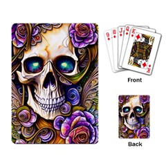 Gothic Cute Skull Floral Playing Cards Single Design (rectangle) by GardenOfOphir