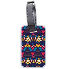 Pattern Colorful Aztec Luggage Tag (two Sides) by Ravend