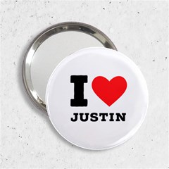 I Love Justin 2 25  Handbag Mirrors by ilovewhateva