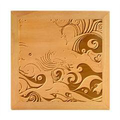 Waves Ocean Sea Abstract Whimsical (2) Wood Photo Frame Cube by Jancukart