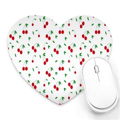 Cherries Heart Mousepad by nateshop