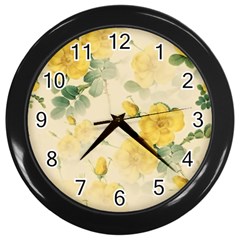 Flowers-104 Wall Clock (black) by nateshop