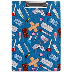 Medicine Pattern A4 Acrylic Clipboard by SychEva