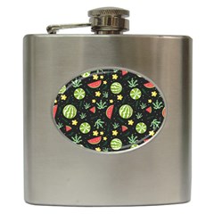 Watermelon Berries Patterns Pattern Hip Flask (6 Oz) by Semog4