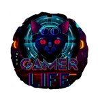 Gamer Life Standard 15  Premium Flano Round Cushions Front