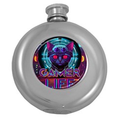 Gamer Life Round Hip Flask (5 Oz) by minxprints