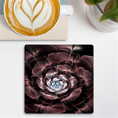 Flower Fractal Art Cool Petal Abstract Uv Print Square Tile Coaster  by Semog4