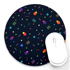 Abstract Minimalism Digital Art Abstract Round Mousepad by Semog4