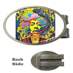 Psychedelic Rock Jimi Hendrix Money Clips (oval)  by Semog4