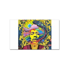 Psychedelic Rock Jimi Hendrix Sticker Rectangular (10 Pack) by Semog4