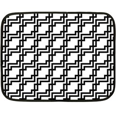 Pattern-monochrome-repeat Two Sides Fleece Blanket (mini) by Semog4