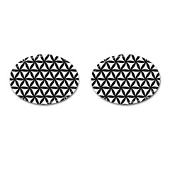 Pattern-floral-repeating Cufflinks (oval) by Semog4