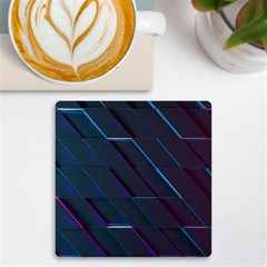 Glass-scifi-violet-ultraviolet Uv Print Square Tile Coaster  by Semog4