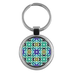 Mosaic-triangle-symmetry- Key Chain (round) by Semog4