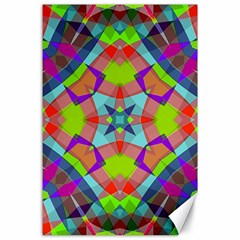 Farbenpracht Kaleidoscope Pattern Canvas 24  X 36  by Semog4