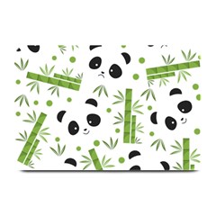 Giant Panda Bear Green Bamboo Plate Mats by Salman4z