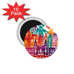 Vector Graphics Amsterdam Silhouette 1 75  Magnets (10 Pack)  by Salman4z