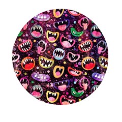 Funny Monster Mouths Mini Round Pill Box by Salman4z