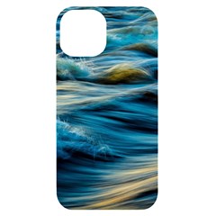 Waves Abstract Iphone 14 Black Uv Print Case by Salman4z