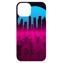 Futuristic Cityscape Iphone 14 Black Uv Print Case by Salman4z