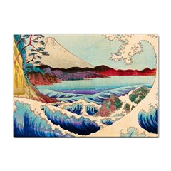 Wave Japanese Mount Fuji Woodblock Print Ocean Sticker A4 (100 Pack) by Salman4z