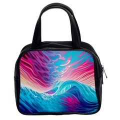 Tsunami Waves Ocean Sea Nautical Nature Water 6 Classic Handbag (two Sides) by Jancukart