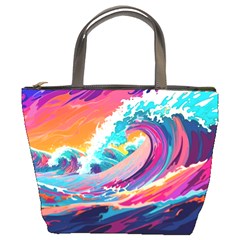 Tsunami Waves Ocean Sea Nautical Nature Water 2 Bucket Bag by Jancukart