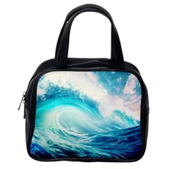 Tsunami Waves Ocean Sea Nautical Nature Water 8 Classic Handbag (one Side) by Jancukart