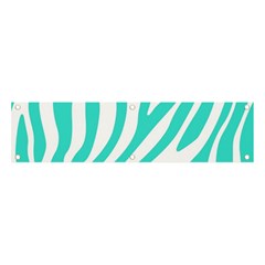 Blue Zebra Vibes Animal Print   Banner And Sign 4  X 1  by ConteMonfrey