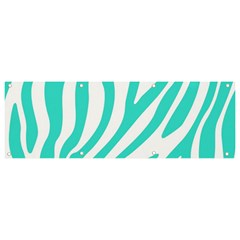 Blue Zebra Vibes Animal Print   Banner And Sign 9  X 3  by ConteMonfrey