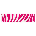 Pink Fucsia Zebra Vibes Animal Print Banner and Sign 4  x 1  Front