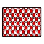 Red And White cat Paws Fleece Blanket (Small) 50 x40  Blanket Front