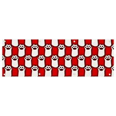 Red And White Cat Paws Banner And Sign 9  X 3  by ConteMonfrey