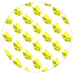 Yellow Butterflies On Their Own Way Round Trivet by ConteMonfrey