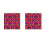 Christmas Candles Seamless Pattern Cufflinks (Square) Front(Pair)