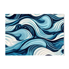 Pattern Ocean Waves Arctic Ocean Blue Nature Sea Crystal Sticker (a4) by Wegoenart