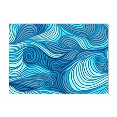 Ocean Waves Sea Abstract Pattern Water Blue Crystal Sticker (a4) by Wegoenart