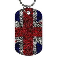 Union Jack Flag Uk Patriotic Dog Tag (one Side) by Celenk