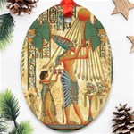 Egyptian Man Sun God Ra Amun Ornament (Oval) Front