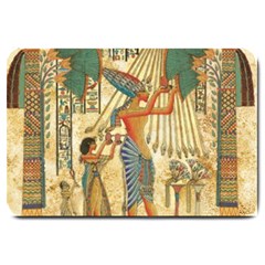 Egyptian Man Sun God Ra Amun Large Doormat by Celenk