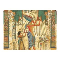 Egyptian Man Sun God Ra Amun Two Sides Premium Plush Fleece Blanket (mini) by Celenk