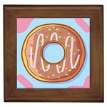 Dessert Food Donut Sweet Decor Chocolate Bread Framed Tile Front