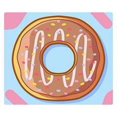 Dessert Food Donut Sweet Decor Chocolate Bread Two Sides Premium Plush Fleece Blanket (small) by Uceng