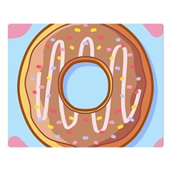 Dessert Food Donut Sweet Decor Chocolate Bread Two Sides Premium Plush Fleece Blanket (large) by Uceng