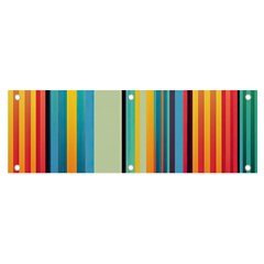 Colorful Rainbow Striped Pattern Stripes Background Banner And Sign 6  X 2  by Uceng