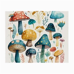 Mushroom Forest Fantasy Flower Nature Small Glasses Cloth by Uceng